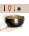 28CM 尼泊爾手工 烏金雙色 滿月頌缽 頌缽 Singing Bowl